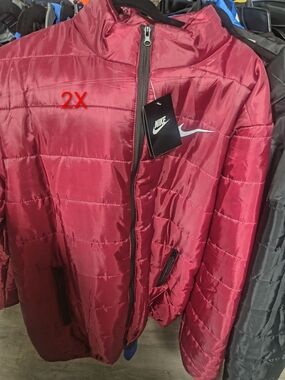 Nike Men’s Burgundy red Quilted Puffer Jacket